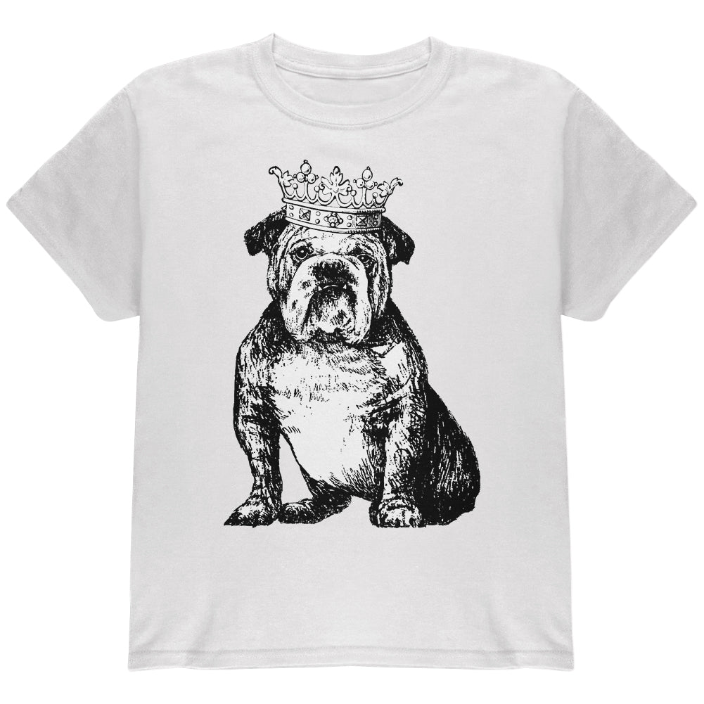 British Bulldog Crown Youth T Shirt Youth T-Shirts Old Glory YLG White 