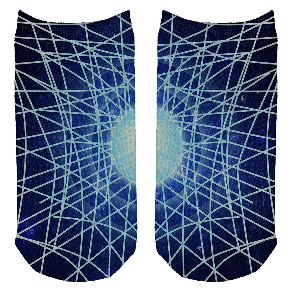 Gravity of a Black Hole Singularity All Over Adult Ankle Socks Men's Socks Old Glory OS White 