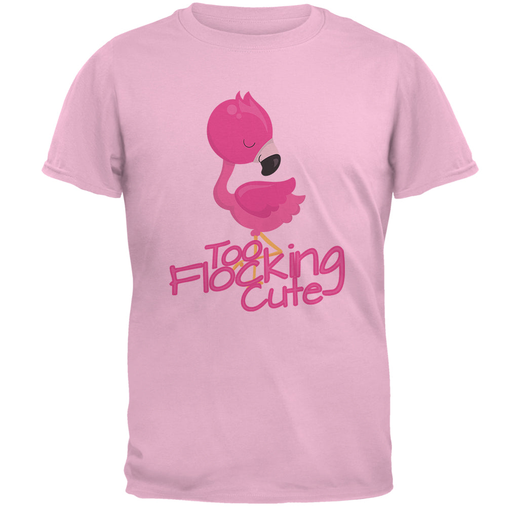 Flamingo Too Flocking Cute Mens T Shirt Men's T-Shirts Old Glory 2XL Pink 