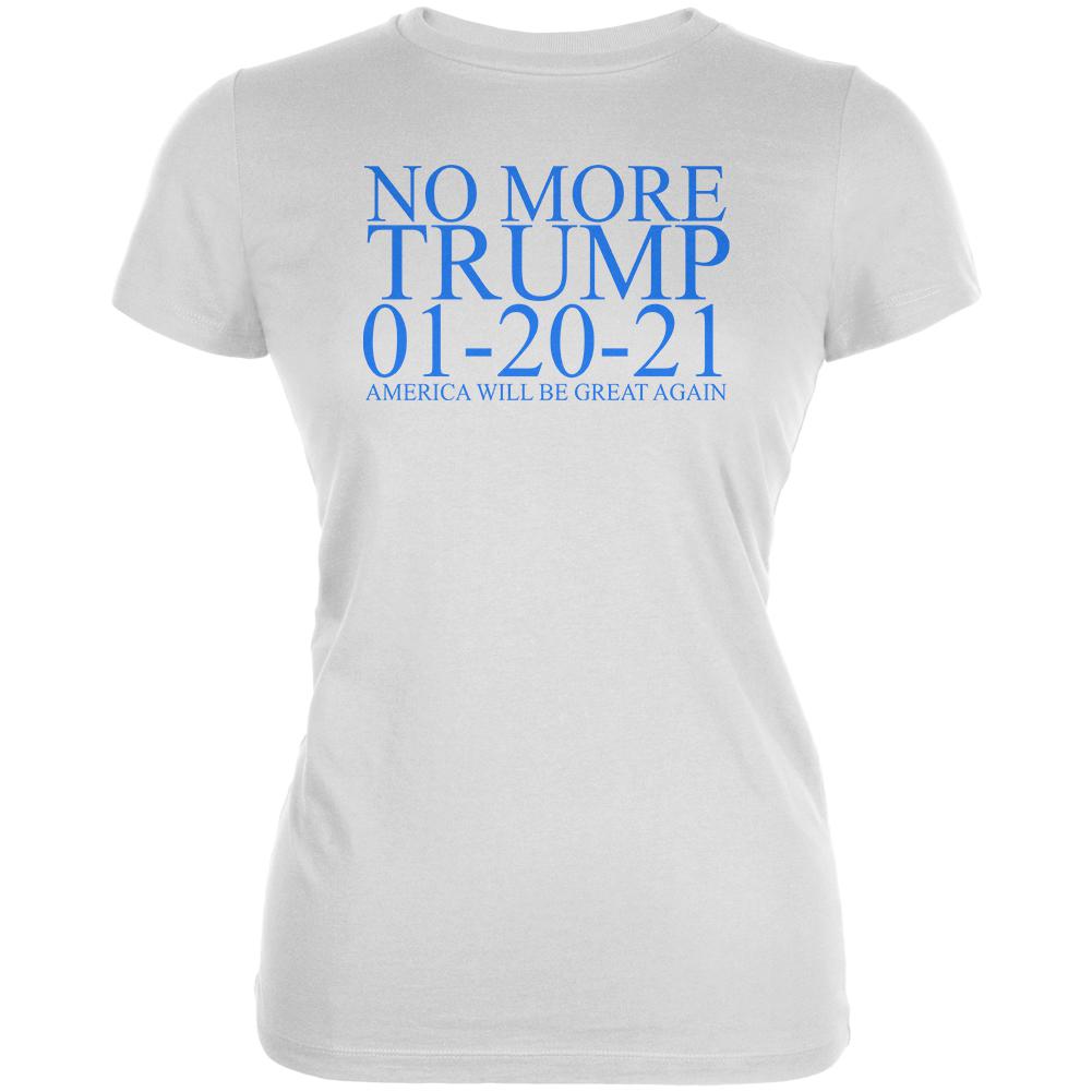 Election 2020 No More Trump 01-20-21 Juniors Soft T Shirt Juniors T-Shirts Old Glory XS White 