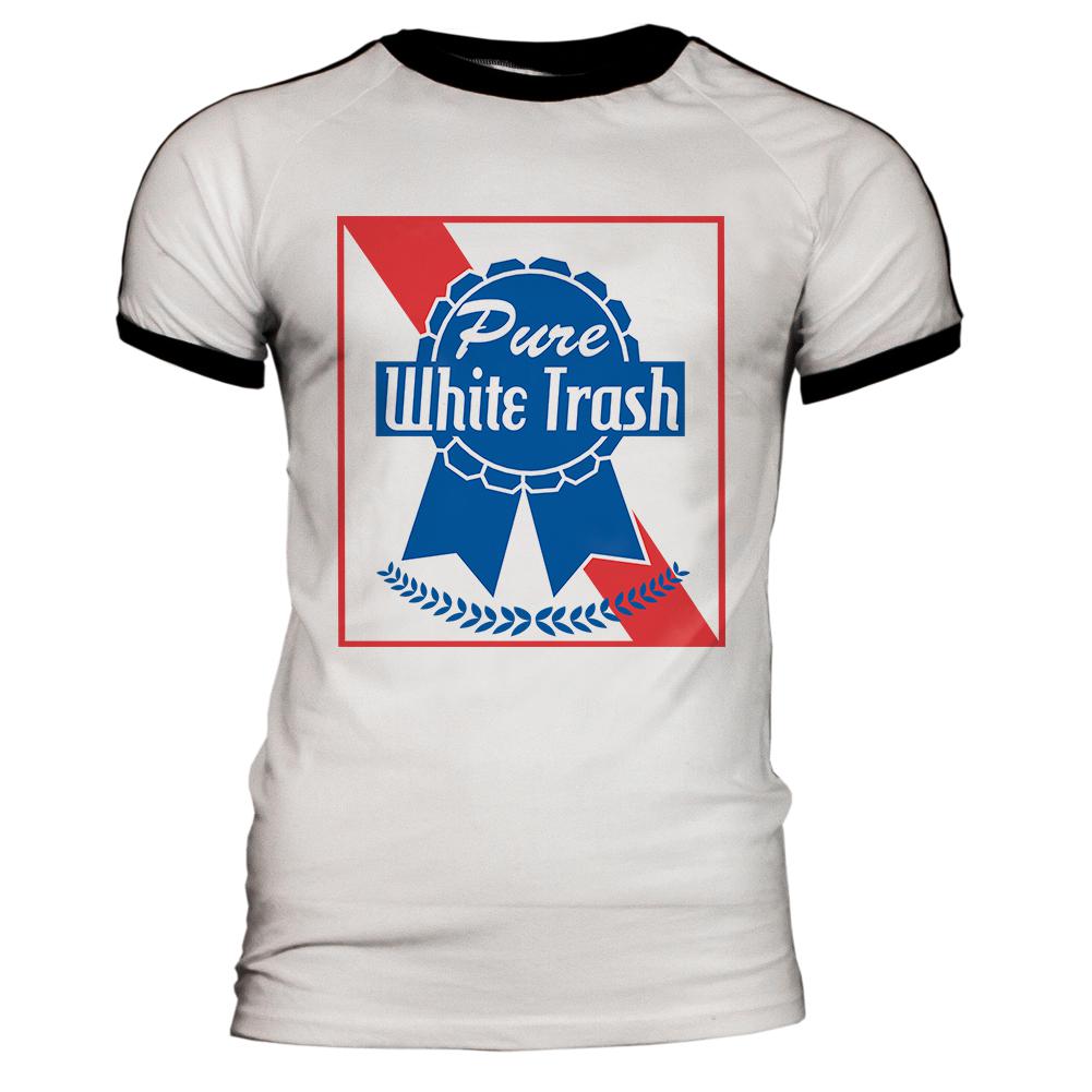 Pure White Trash Mens Soccer Jersey T Shirt Men's T-Shirts Old Glory 2XL White 