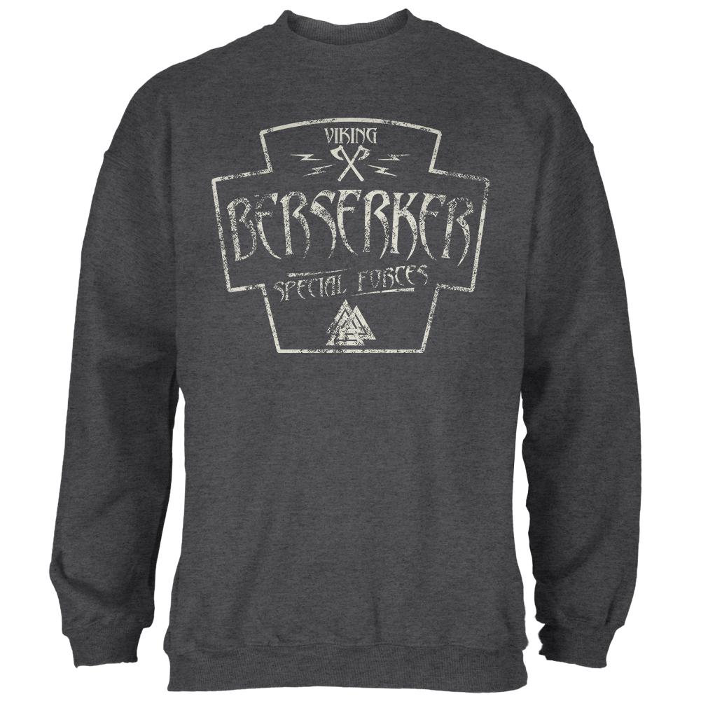 Berserker Viking Special Forces Retro Vintage Mens Sweatshirt Men's Sweatshirts Old Glory 2XL Black 