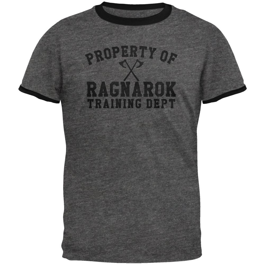 Viking Property of Ragnarok Training Department Mens Ringer T Shirt Men's T-Shirts Old Glory 2XL Grey 