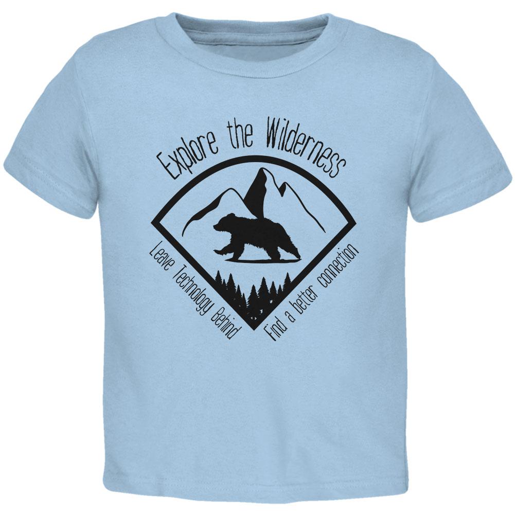 Explore The Wilderness No Wifi Better Connection Toddler T Shirt Toddler T-Shirts Old Glory 2T Blue 