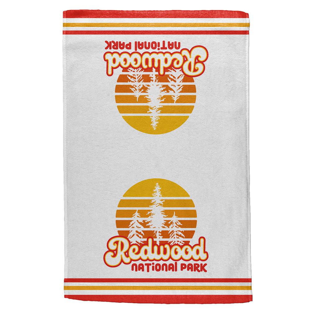 National Park Retro 70s Sunset Redwood All Over Hand Towel Hand Towel Old Glory OS Multi 