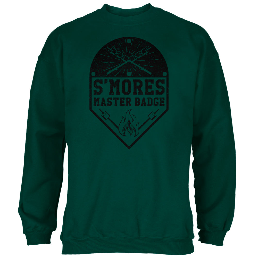 S'Mores Master Badge Mens Sweatshirt Men's Sweatshirts Old Glory 2XL Dark Green 