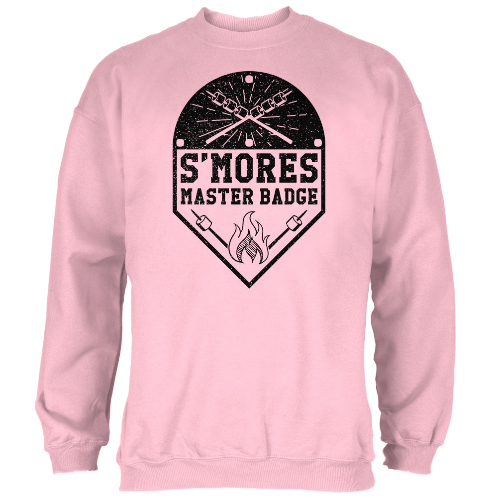 S'Mores Master Badge Mens Sweatshirt Men's Sweatshirts Old Glory 2XL Pink 