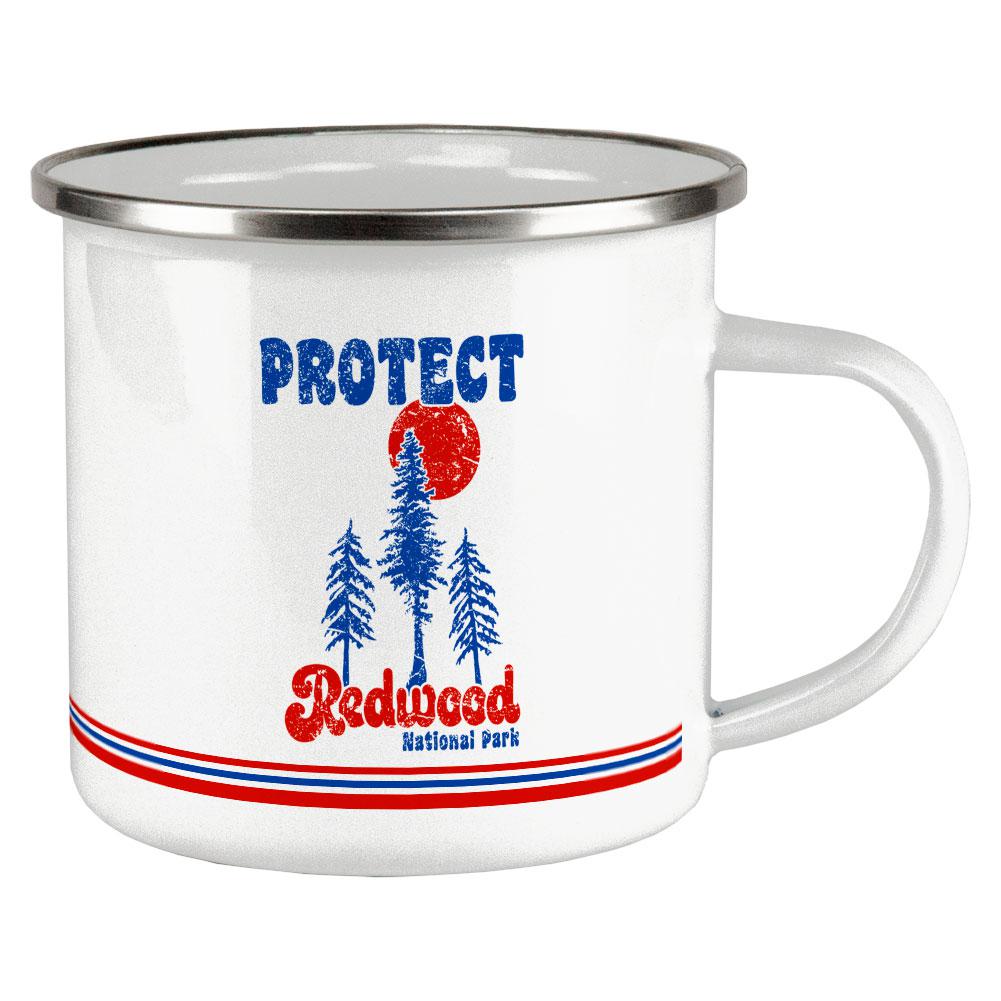 National Park Retro 70s Landscape Protect Redwood Camp Cup Coffee Mugs Old Glory OS White 