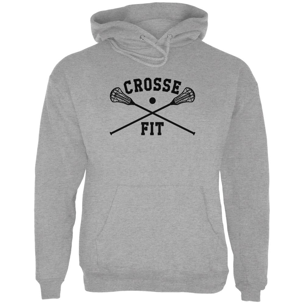 Lacrosse Crosse Fit Mens Hoodie Men's Hoodies Old Glory 2XL Grey 