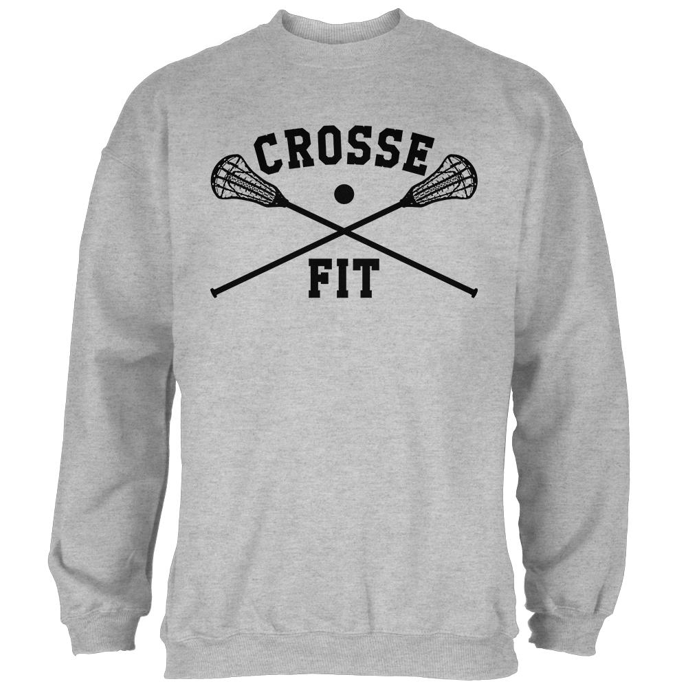 Lacrosse Crosse Fit Mens Sweatshirt Men's Sweatshirts Old Glory 2XL Grey 