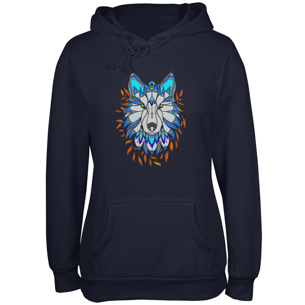 Totem Wolf is my Spirit Animal Juniors Soft Hoodie Juniors Hoodies Old Glory 2XL Navy 