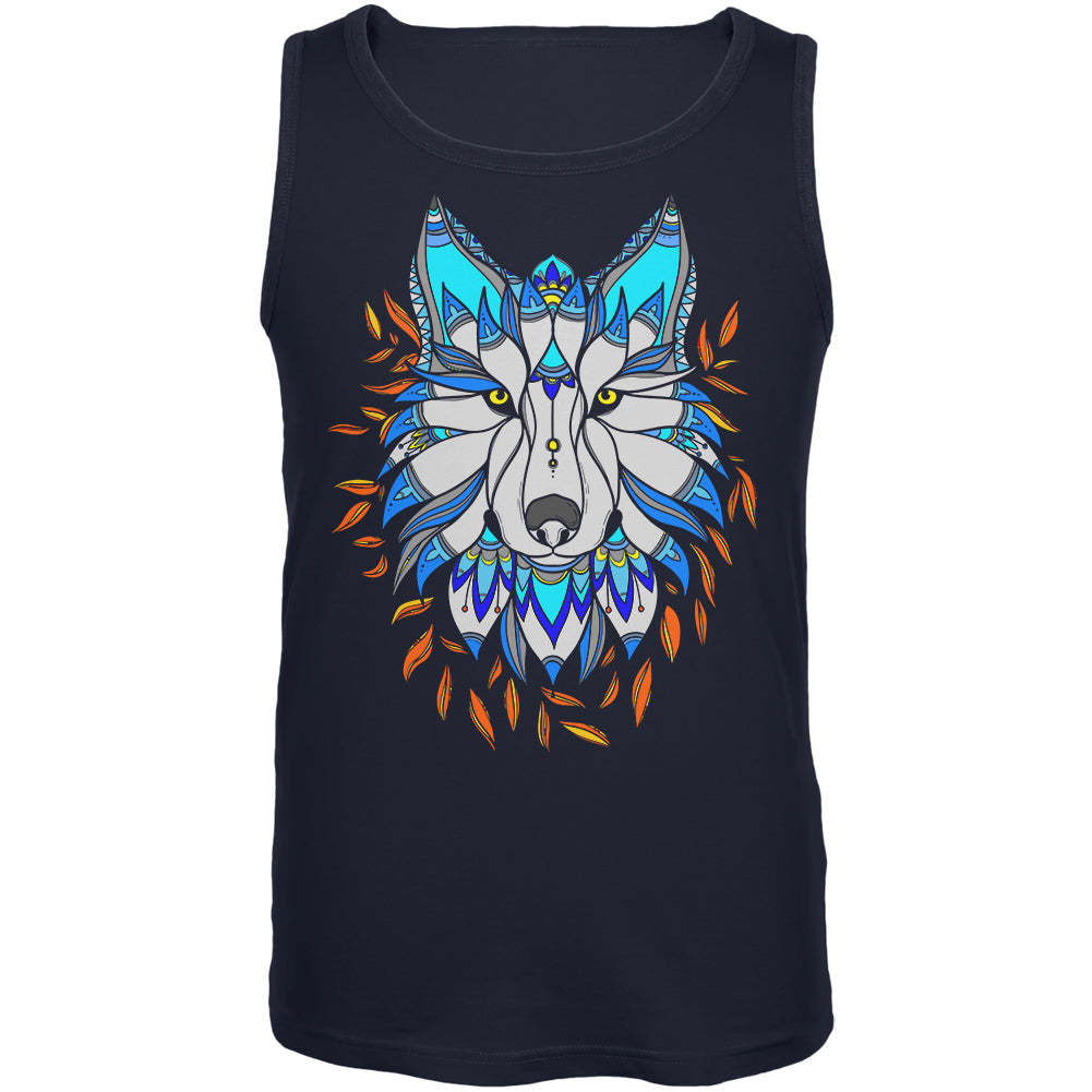 Totem Wolf is my Spirit Animal Mens Tank Top Men's Tank Tops Old Glory 2XL Navy 