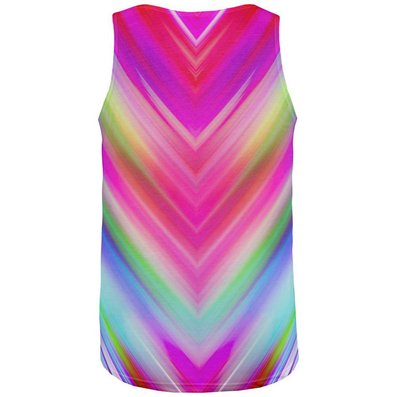 Mirrored Light Beams Pastel Rainbow All Over Mens Tank Top Men's Tank Tops Old Glory   