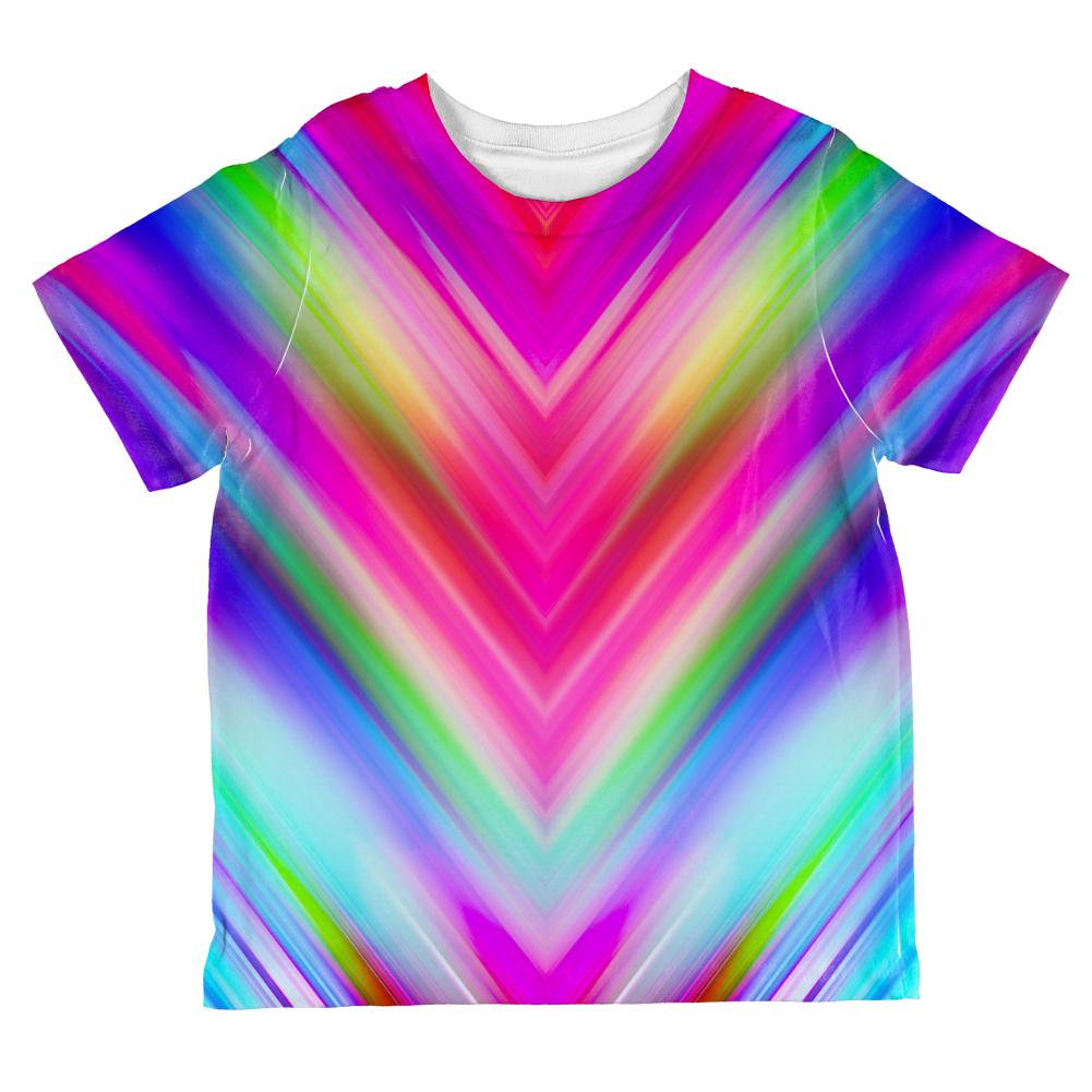 Mirrored Light Beams Pastel Rainbow All Over Toddler T Shirt Toddler T-Shirts Old Glory 2T Multi 