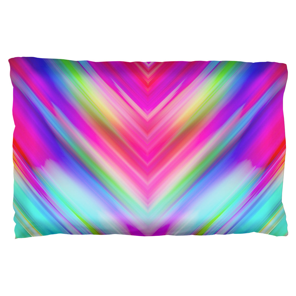 Mirrored Light Beams Pastel Rainbow Pillow Case Pillowcases global OS Multi 