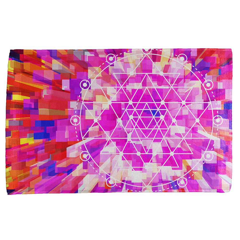 Sri Yantra Sacred Geometry All Over Hand Towel Hand Towel Old Glory OS Multi 