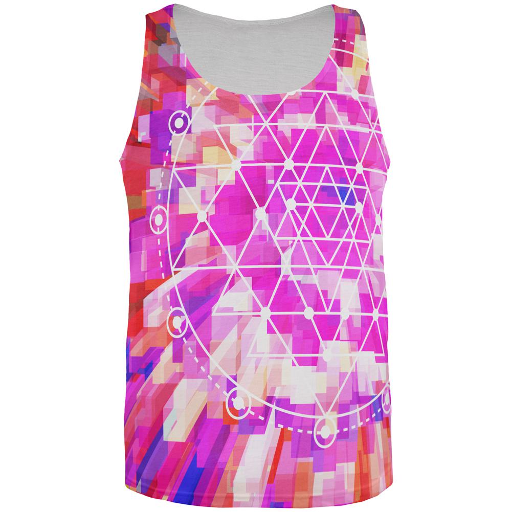 Sri Yantra Sacred Geometry All Over Mens Tank Top Men's Tank Tops Old Glory 2XL Multi 