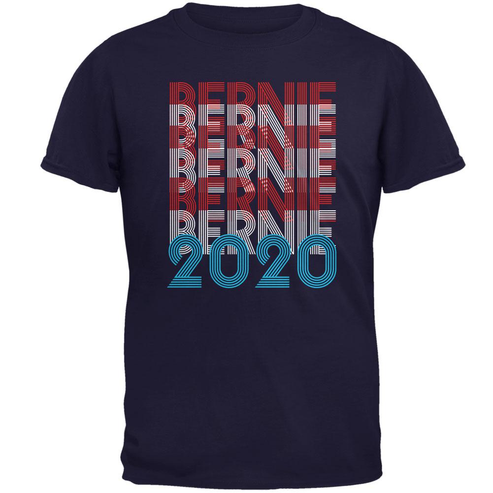 Election 2020 Bernie Sanders Vintage Style Overlap Mens T Shirt Men's T-Shirts Old Glory 2XL Navy 