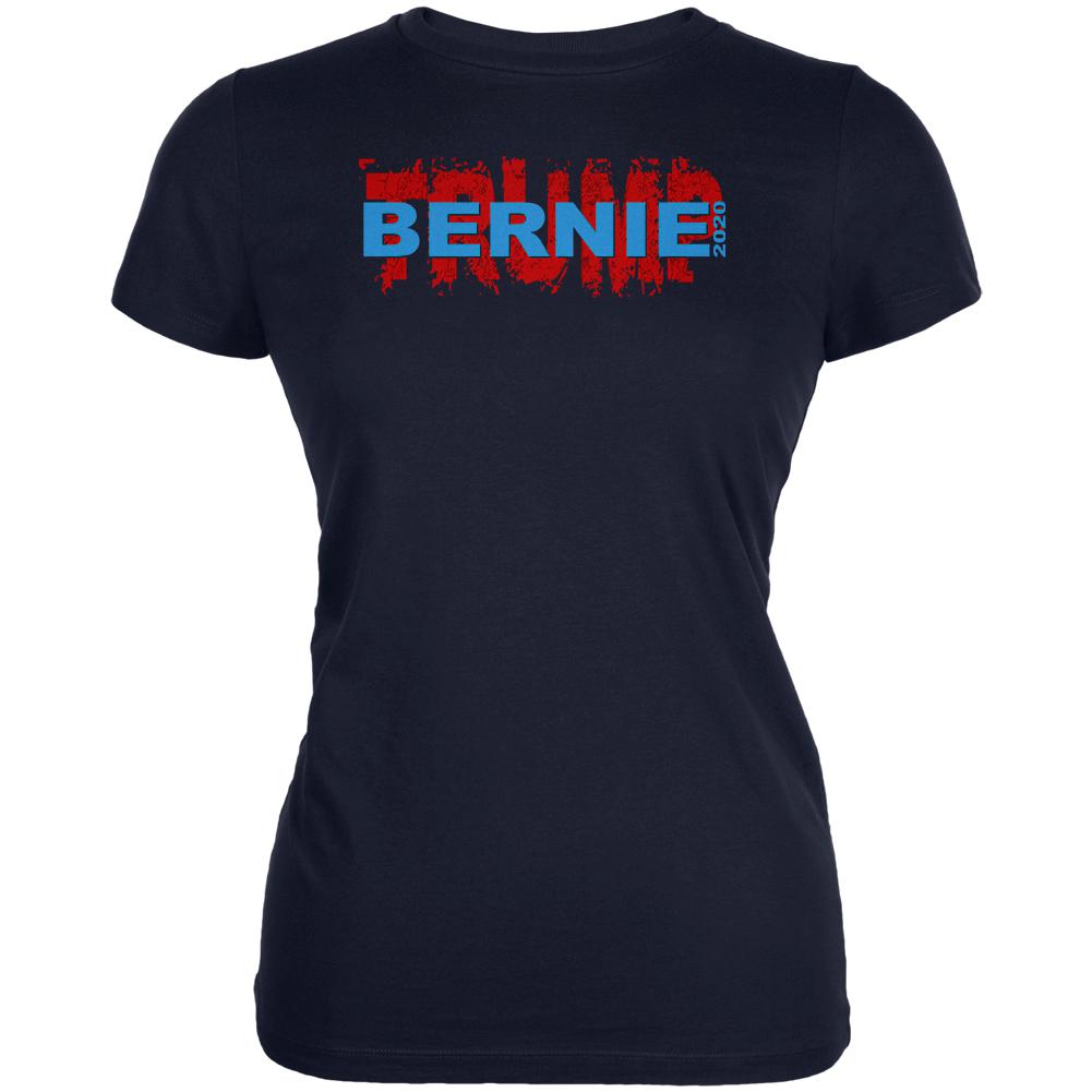 Election 2020 Bernie Sanders Trump Buster Juniors Soft T Shirt Juniors T-Shirts Old Glory 2XL Navy 