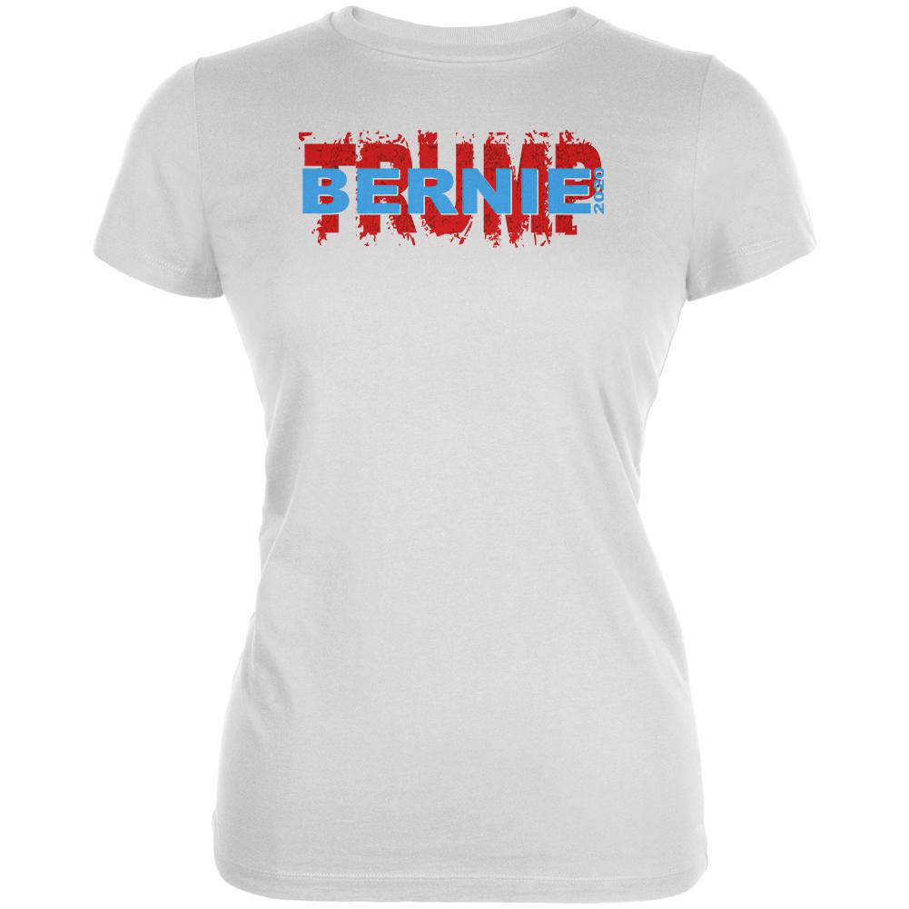 Election 2020 Bernie Sanders Trump Buster Juniors Soft T Shirt Juniors T-Shirts Old Glory 2XL White 