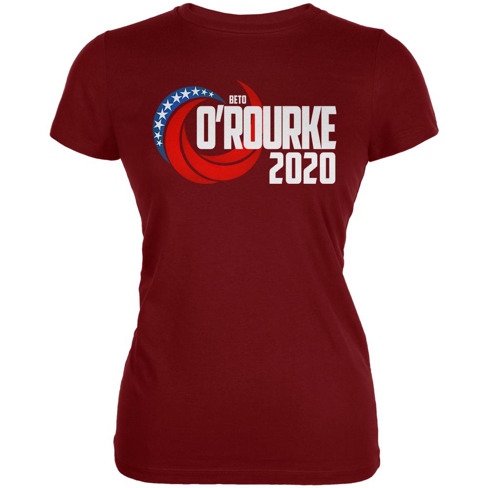 Election 2020 Beto O'Rourke for President Juniors Soft T Shirt Juniors T-Shirts Old Glory LG Red 