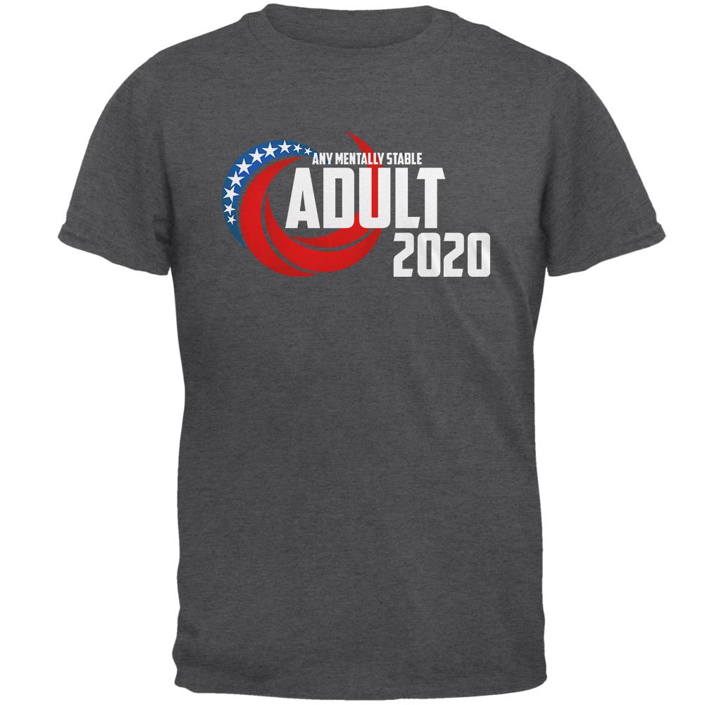 Election 2020 Any Mentally Stable Adult for President Mens T Shirt Men's T-Shirts Old Glory 2XL Grey 