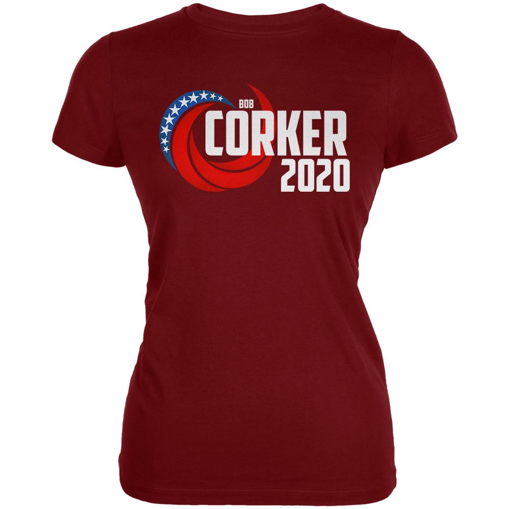 Election 2020 Bob Corker for President Juniors Soft T Shirt Juniors T-Shirts Old Glory LG Red 