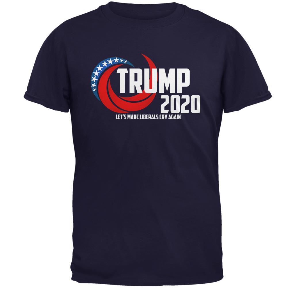 Election 2020 Re-Elect Trump Make Liberals Cry Again Mens T Shirt Men's T-Shirts Old Glory SM Navy 