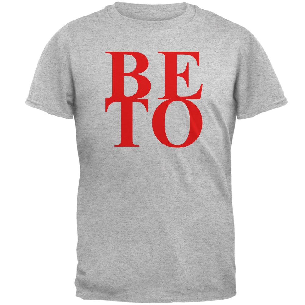 Election 2020 President Beto O'Rourke Stacked Mens T Shirt Men's T-Shirts Old Glory 2XL Grey 