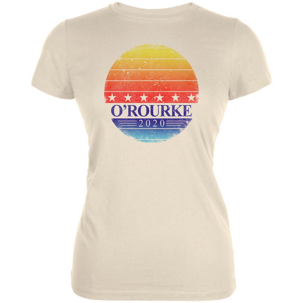 Election 2020 Beto O'Rourke Retro Texas Sunrise Juniors Soft T Shirt Juniors T-Shirts Old Glory 2XL Yellow 