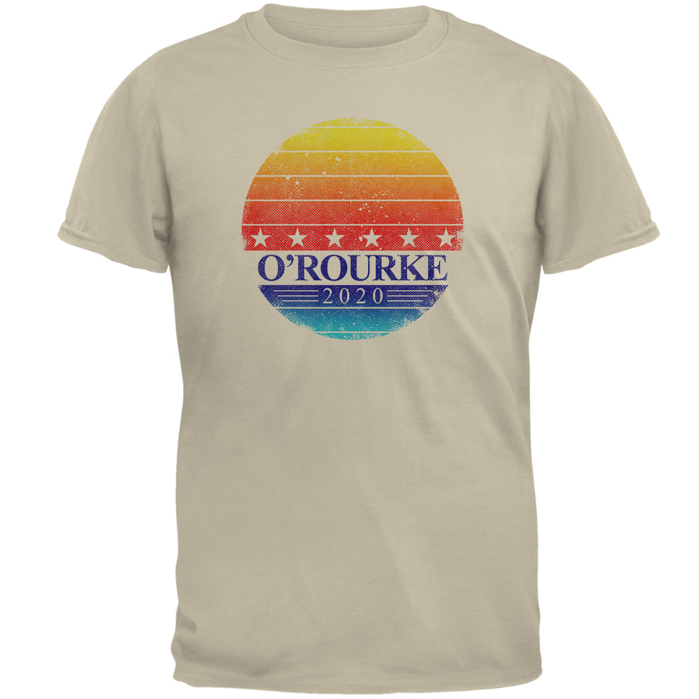 Election 2020 Beto O'Rourke Retro Texas Sunrise Mens T Shirt Men's T-Shirts Old Glory 2XL Sand 