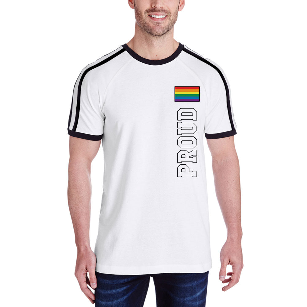 World Cup Gay Pride Flag Soccer Jersey T Shirt Men's T-Shirts Old Glory 2XL White-Black 