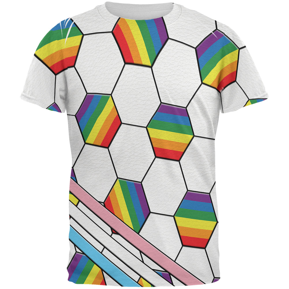 LGBT World Cup LGBT Pride Soccer Ball All Over Mens T Shirt Men's T-Shirts LGBT 2XL Multicolor 