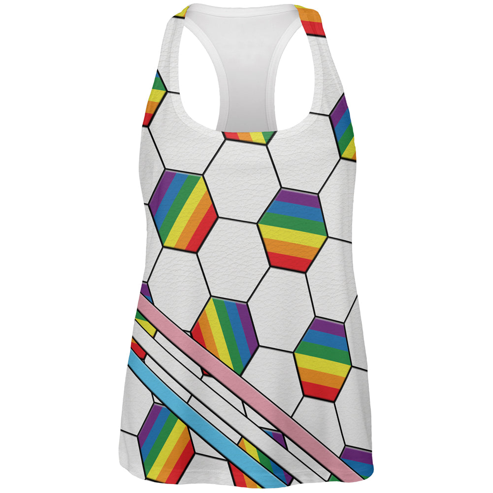 LGBT World Cup LGBT Pride Soccer Ball All Over Womens Work Out Tank Top Women's Tank Tops LGBT 2XL Multicolor 