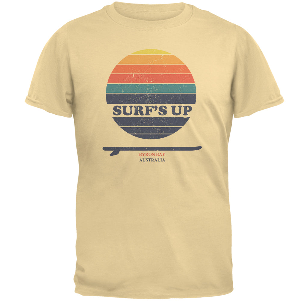 Surf's Up Byron Bay Australia Mens T Shirt Men's T-Shirts Old Glory 2XL Yellow Haze 