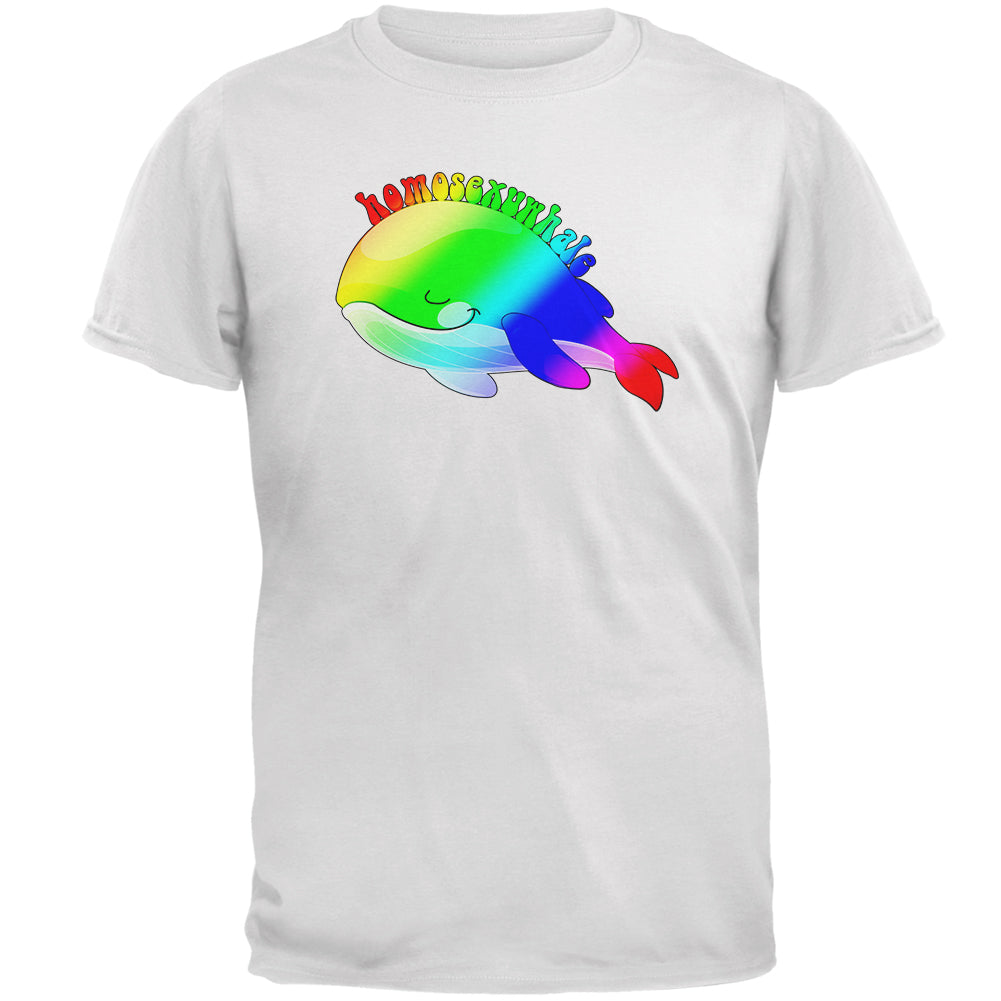 LGBT Homosexuwhale Whale Pun Mens T Shirt Men's T-Shirts LGBT 2XL White 