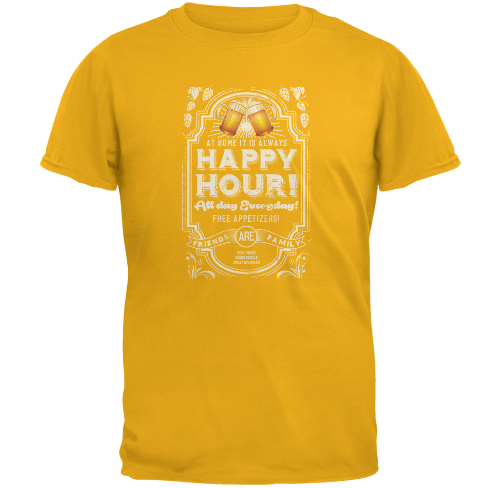 Happy Hour All Day Everyday Mens T Shirt Men's T-Shirts global 2XL Gold 