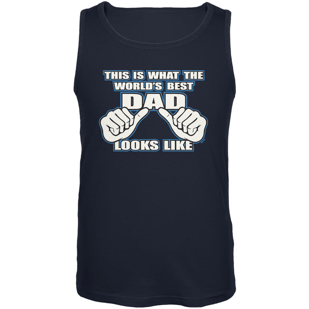 This Is What The Worlds Best Dad Looks Like Mens Tank Top Men's Tank Tops Father's Day 2XL Navy 