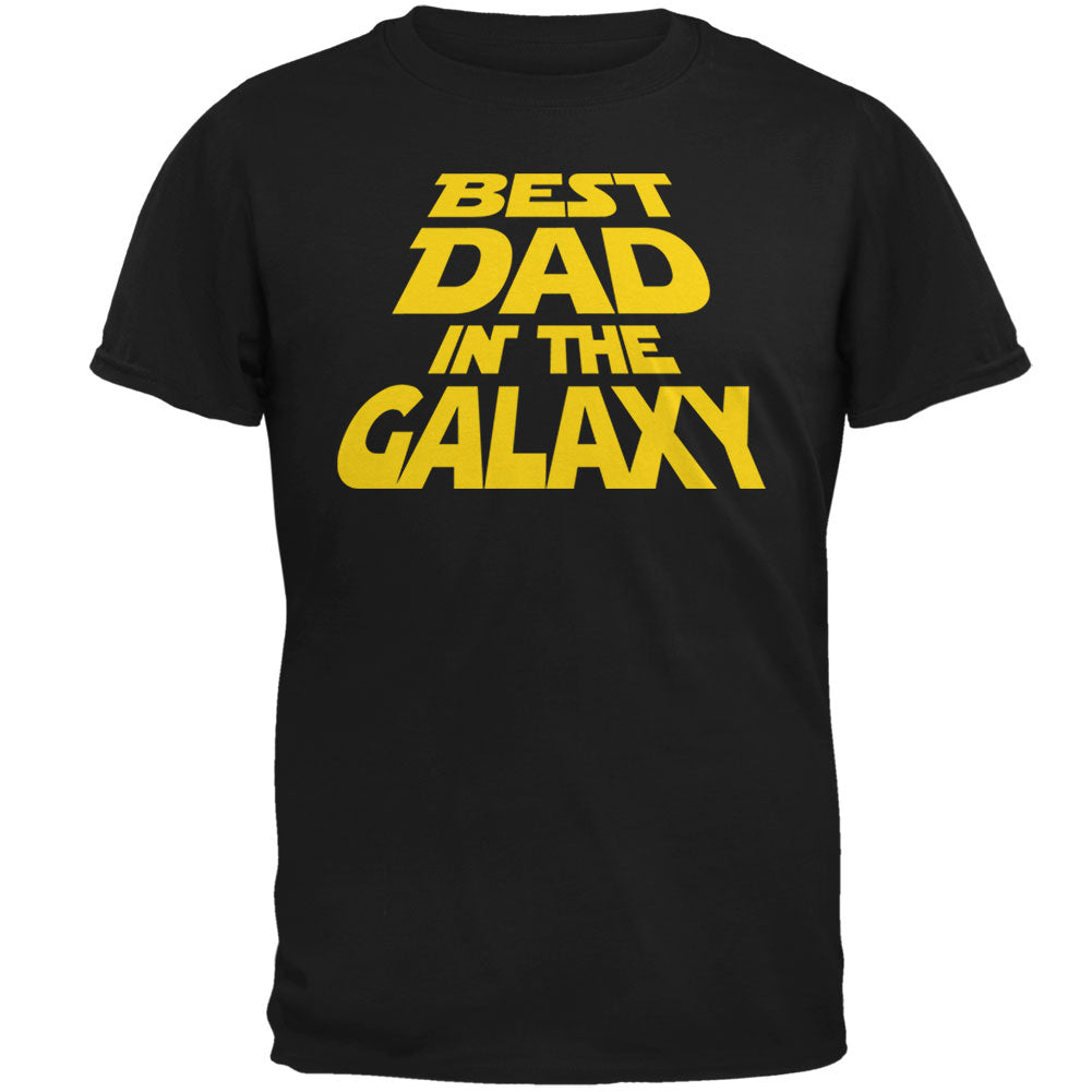 Best Dad In The Galaxy Mens T Shirt Men's T-Shirts Father's Day 2XL Black 