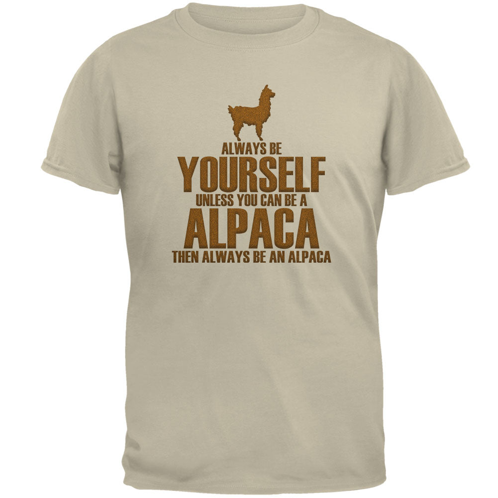 Always Be Yourself Alpaca Mens T Shirt Men's T-Shirts Old Glory 2XL Brown 