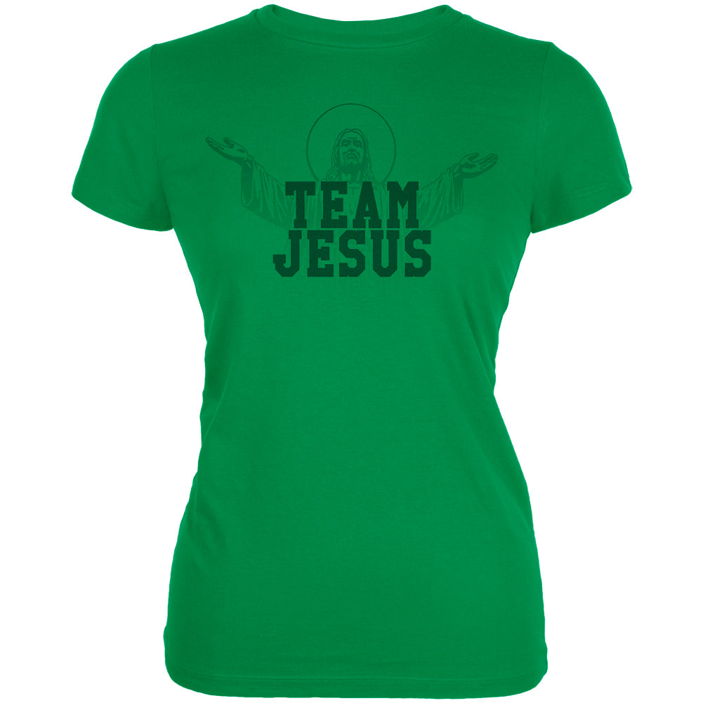 Team Jesus Juniors Soft T Shirt Juniors T-Shirts Old Glory 2XL Green 