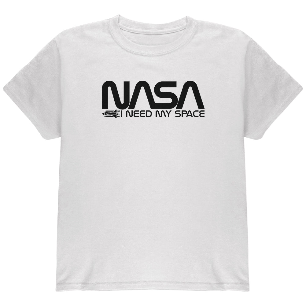 NASA Worm I Need My Space Youth T Shirt Youth T-Shirts Old Glory YLG White 