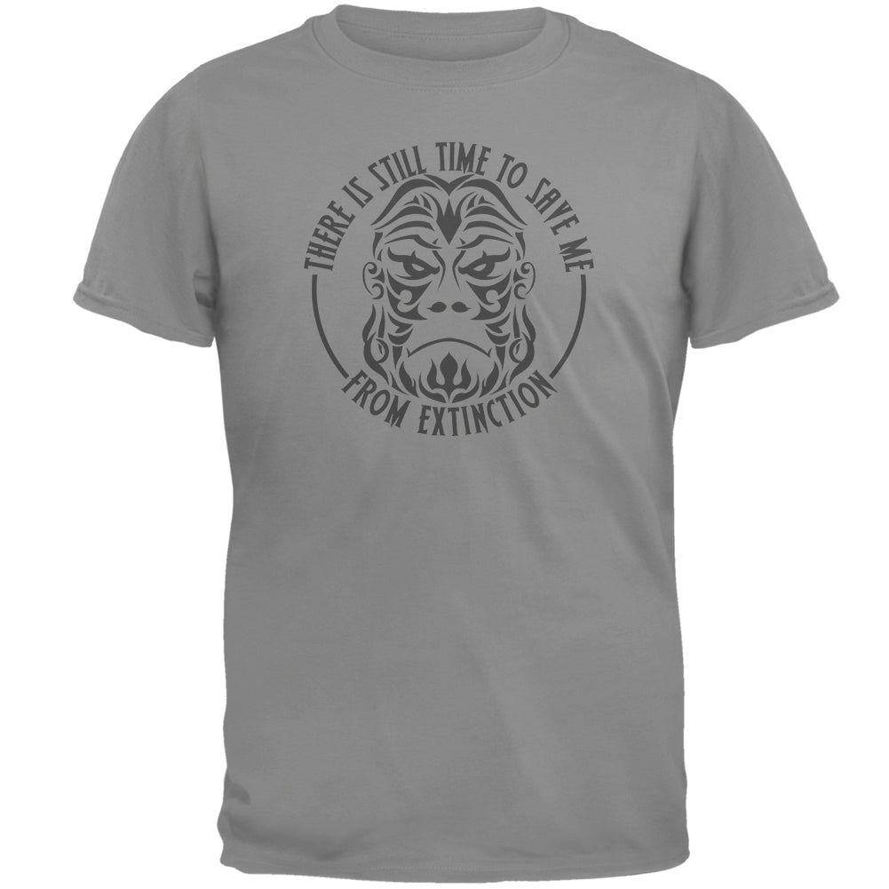 Still Time Endangered Gorilla Mens T Shirt Men's T-Shirts Old Glory 2XL Gravel Grey 