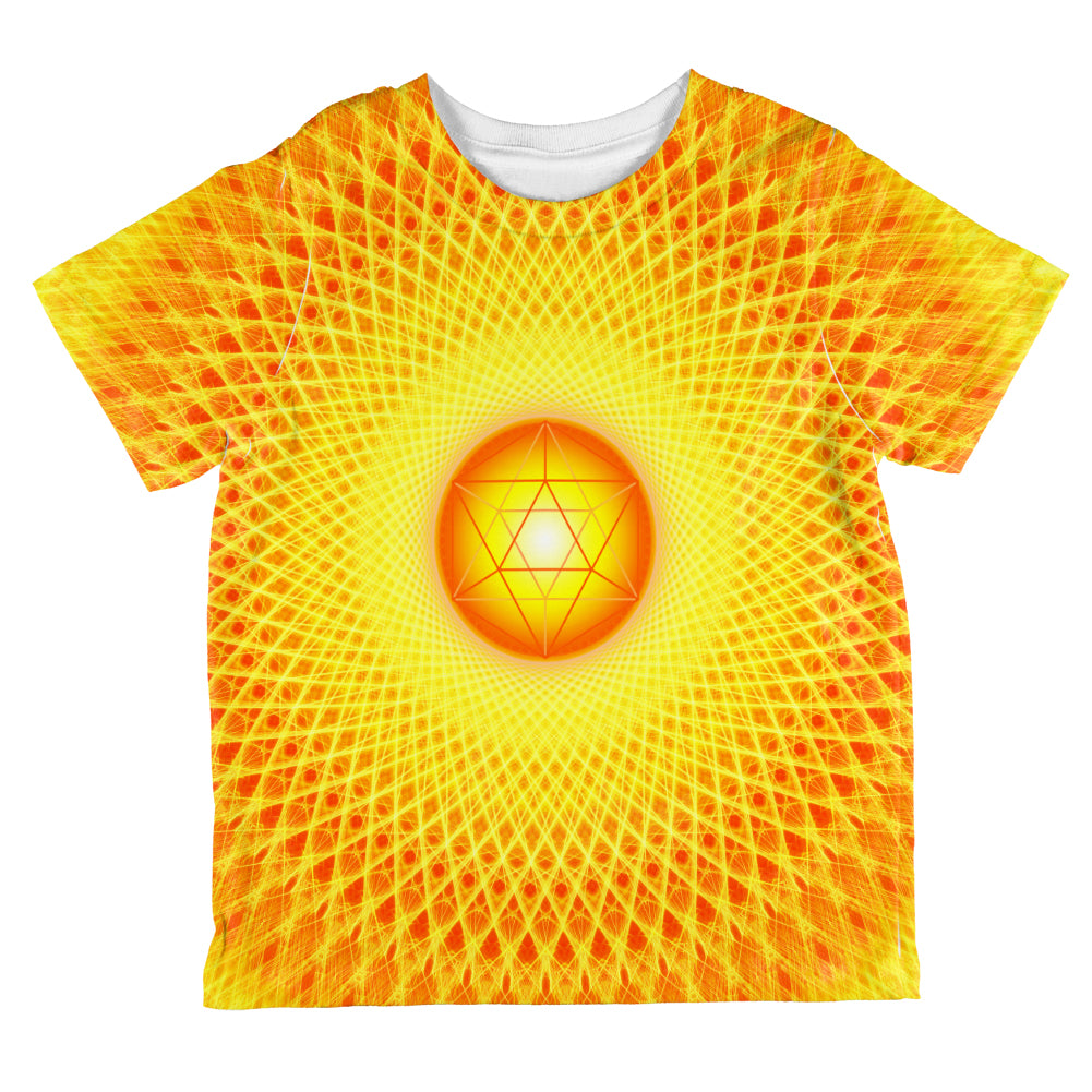 d20 Icosahedron Fire Mandala All Over Toddler T Shirt Toddler T-Shirts Old Glory 2T Multi 