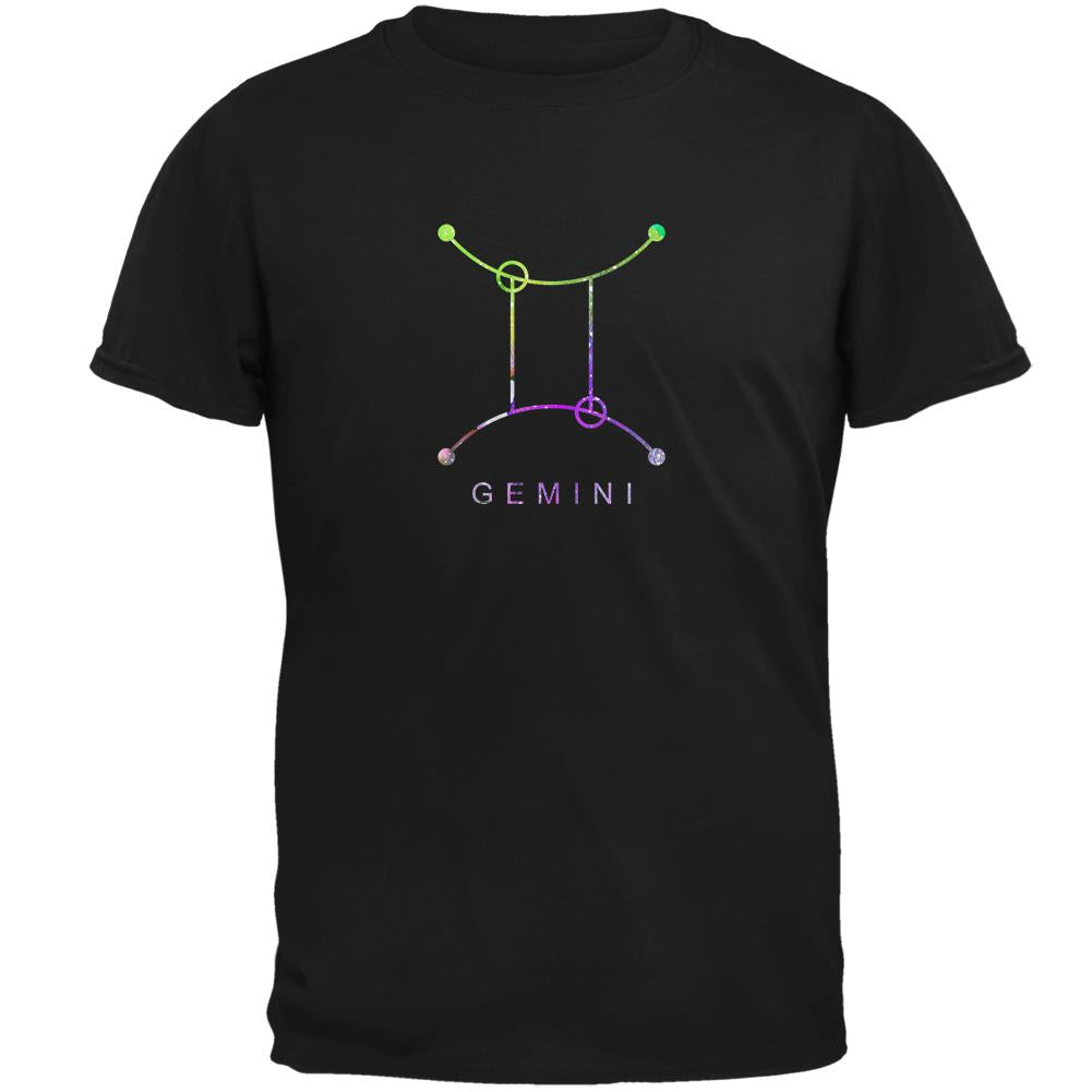 Sacred Zodiac Gemini Mens T Shirt Men's T-Shirts Old Glory 2XL Black 