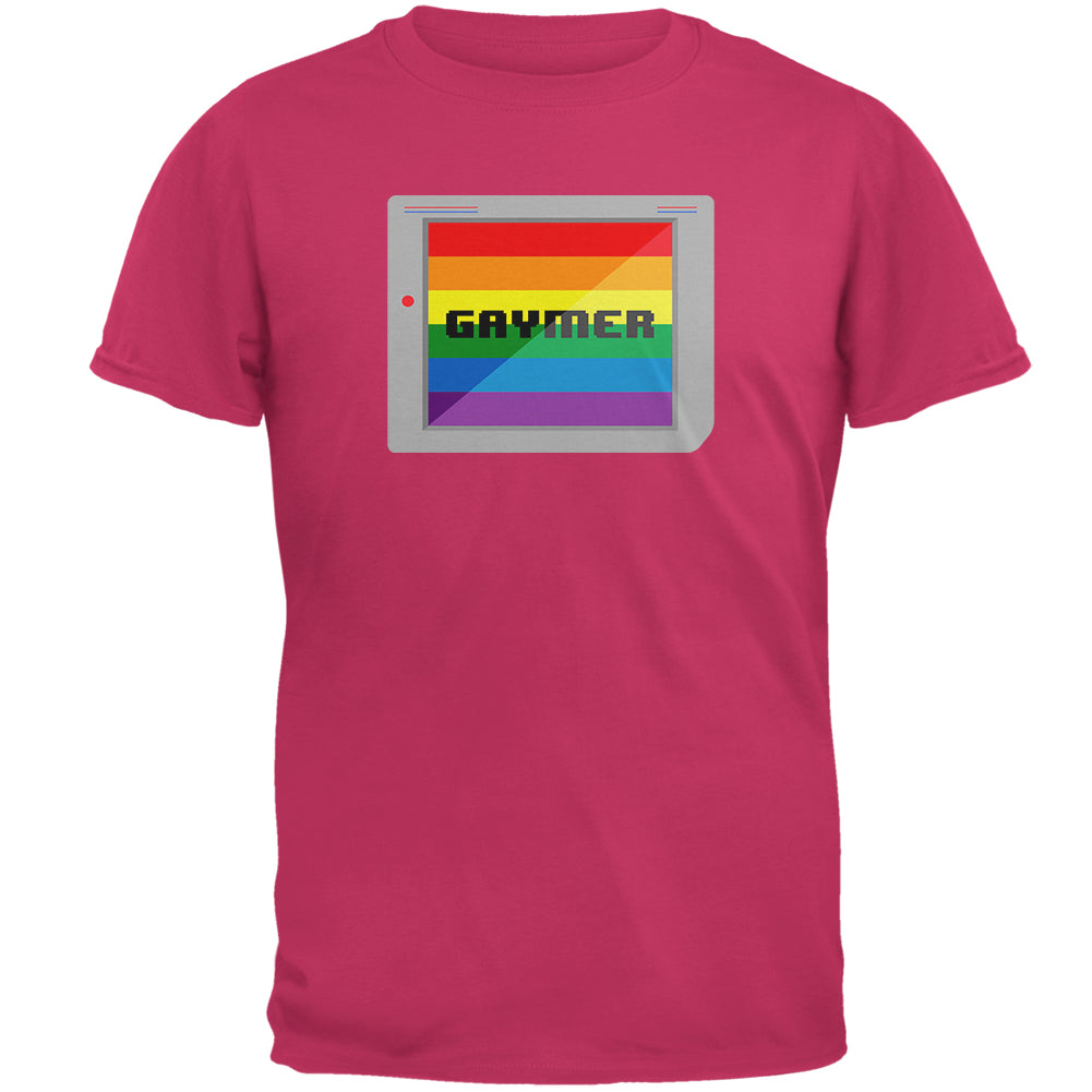 LGBT Halloween Handheld Gamer Gaymer Costume Mens T Shirt Men's T-Shirts LGBT 2XL Pink 