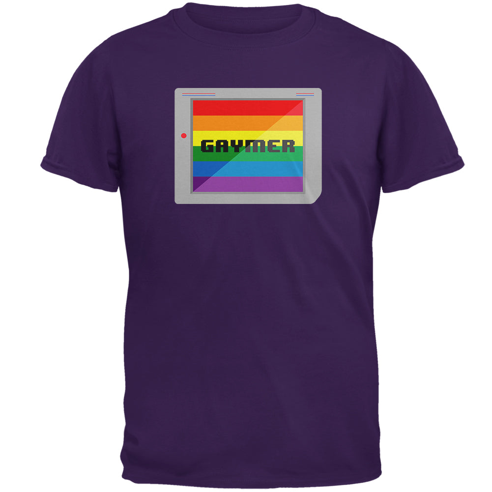 LGBT Halloween Handheld Gamer Gaymer Costume Mens T Shirt Men's T-Shirts LGBT 2XL Purple 