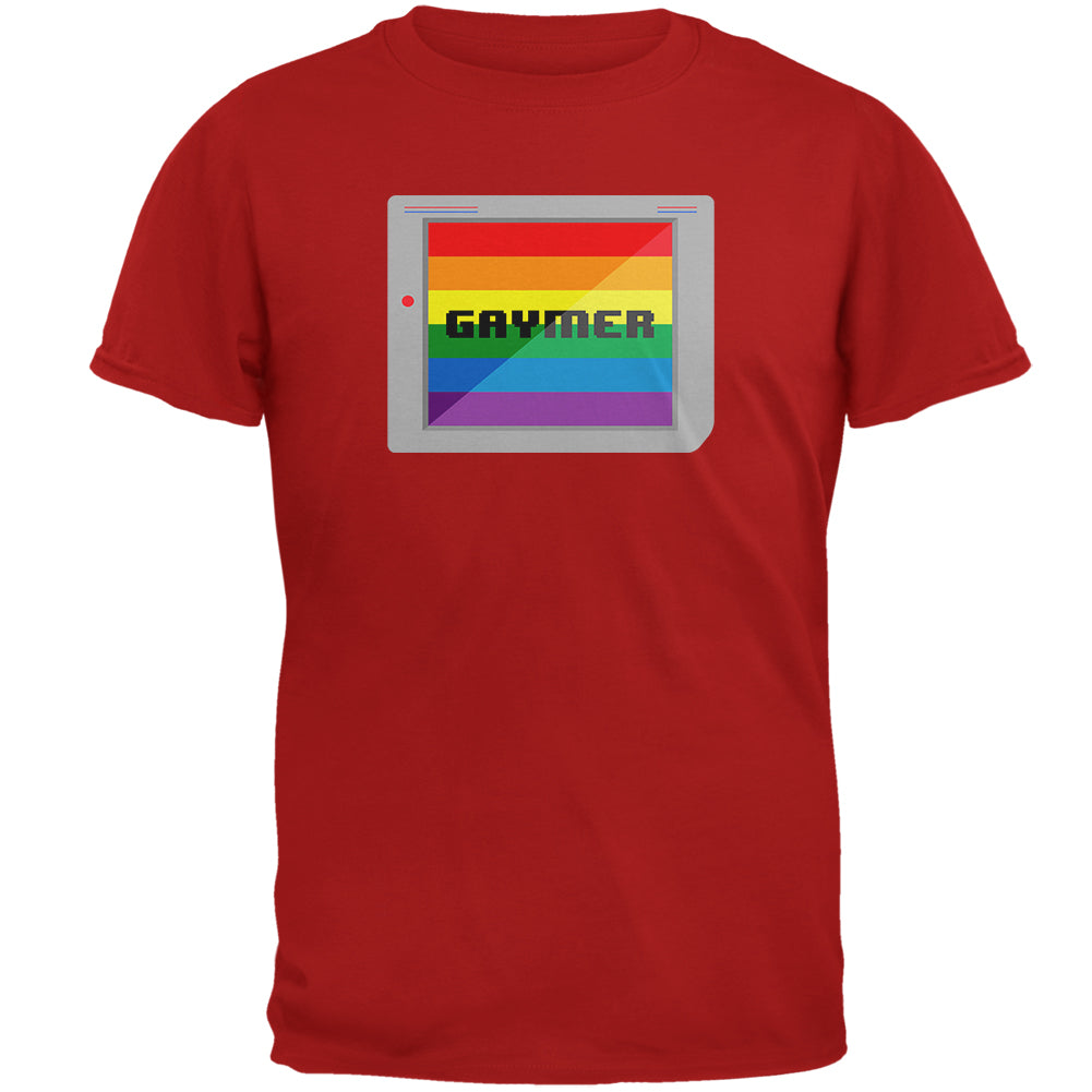 LGBT Halloween Handheld Gamer Gaymer Costume Mens T Shirt Men's T-Shirts LGBT 2XL Red 