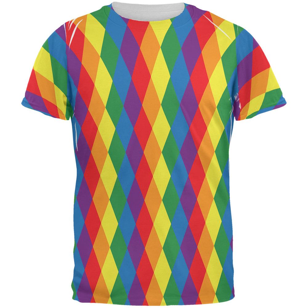 LGBT Jester Gay Pride Parade Costume All Over Mens T Shirt Men's T-Shirts LGBT 2XL Multicolor 