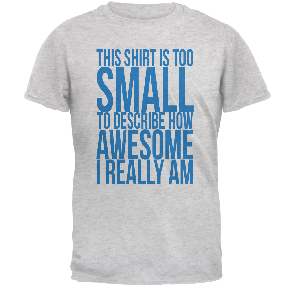 Father's Day Too Small Awesome Mens T Shirt Men's T-Shirts Father's Day 2XL Light Heather Grey 